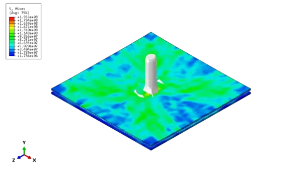 water jet spot welding simulation