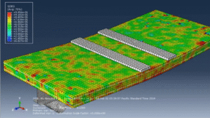 Abaqus simulation of aluminum-concrete beam under bending