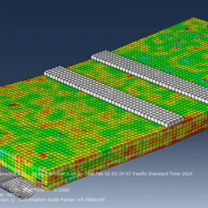 Abaqus simulation of aluminum-concrete beam under bending