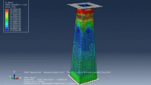 1-Simulation of a Tapered Concrete Steel Column Under Axial Loading in Abaqus