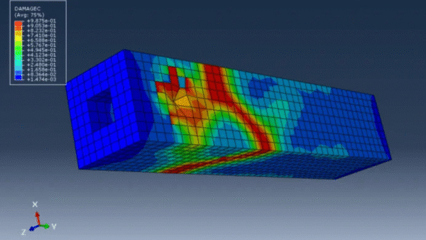 Finite element simulation of CFRP columns under axial and eccentric loading in Abaqus