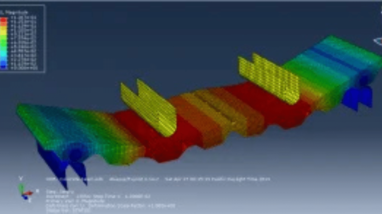 3-Simulation of a Profiled Steel Deck Composite Slab System Under Four-Point Bending Using Abaqus
