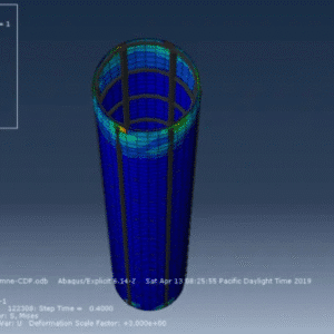CFRP confined circular concrete columns simulation in ABAQUS