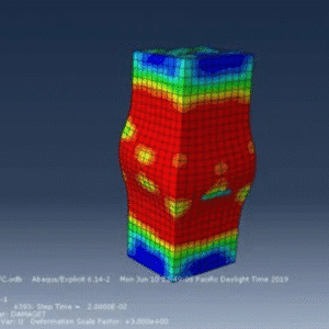 Simulation of CFST column under axial compression in Abaqus
