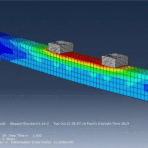 Abaqus simulation of UHPFRC beam under flexural and shear loading