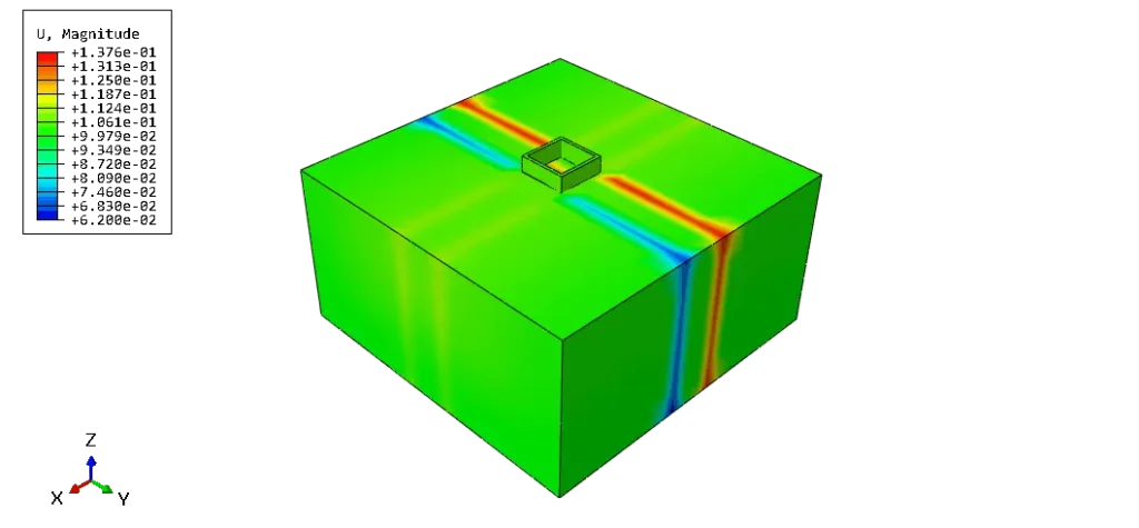 buried tanks seismic simulation