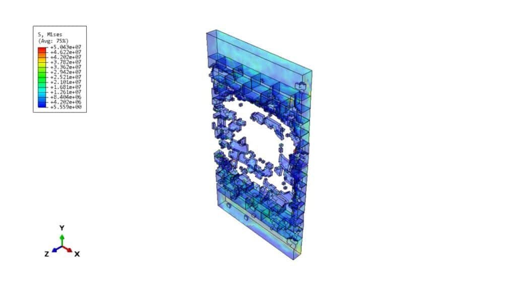 Masonry wall FEM under explosive loading