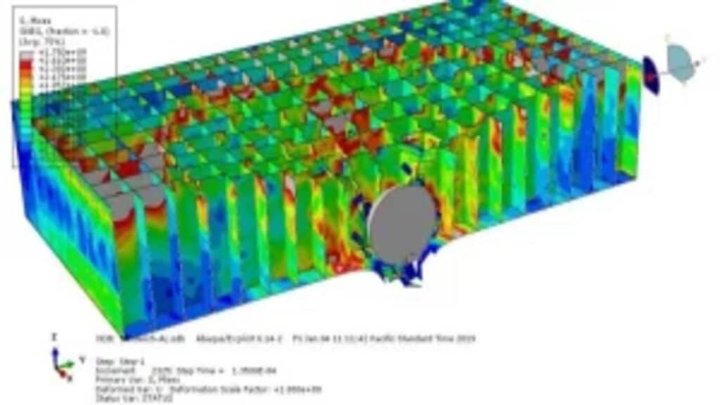 Finite element simulation of aluminum honeycomb sandwich panel under impact