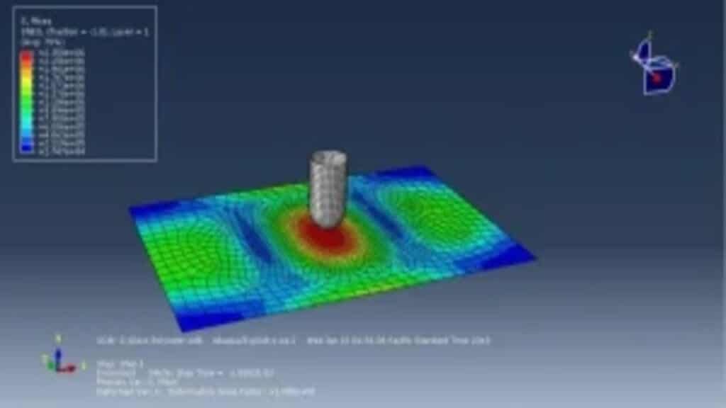 Abaqus simulation of low energy impact on composite laminate