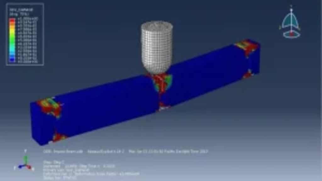 Impact behavior of reinforced concrete beams simulation in Abaqus