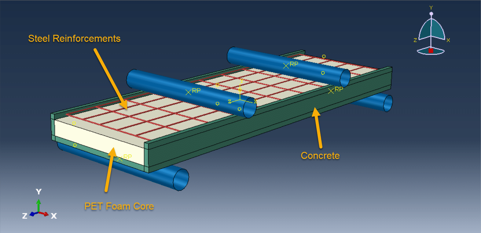 RC slab with foam core