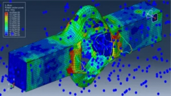 Simulating SPH Explosion Inside RC Column with Steel Box Cover in Abaqus