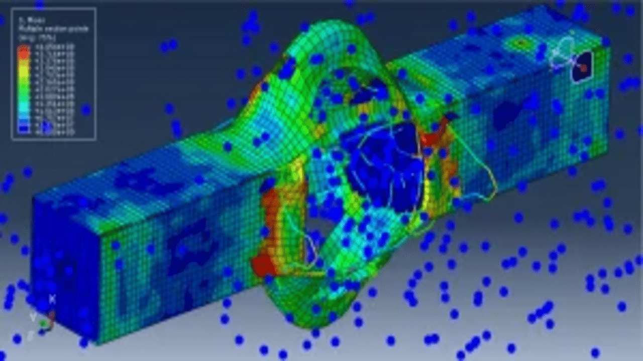 Simulating SPH Explosion Inside RC Column with Steel Box Cover in Abaqus
