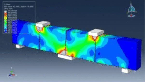 Simulation of Crack Growth in an RC Beam Under Five-Point Bending in Abaqus