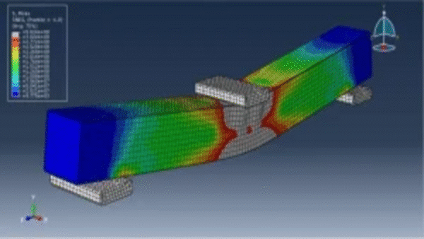 Simulation of Three-Point Bending of a Steel Beam with an Aluminum Foam Core in Abaqus