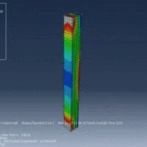 Simulation of Steel-Concrete Composite Columns Under Vertical and Horizontal Loads Using Abaqus