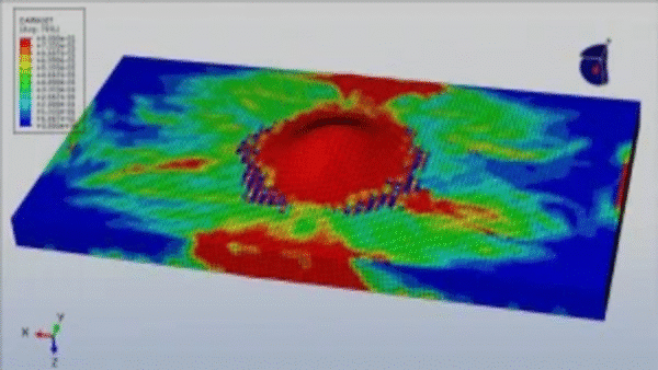 SPH Explosion Simulation Near Reinforced Concrete (RC) Slab Using the CDP Model with Strain Rate in Abaqus