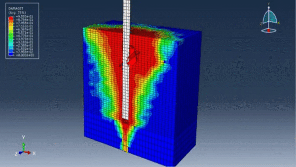 Dynamic Pullout Simulation of a Steel Bar from Concrete Using Cohesive Surface Interaction in Abaqus