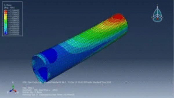 Simulation of Cyclic Loading on a Steel Pipe in Abaqus