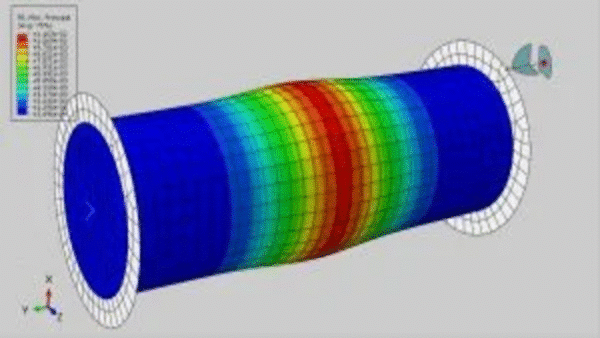 concrete column compression simulation