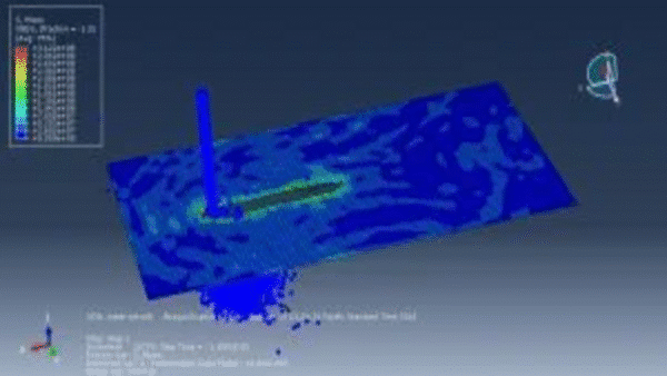 Simulation of Water Jet Cutting in Abaqus