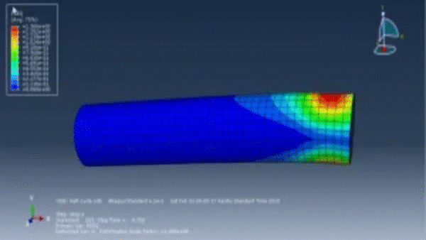 Simulation of Cyclic Loading on a Circular Concrete Beam Using Abaqus
