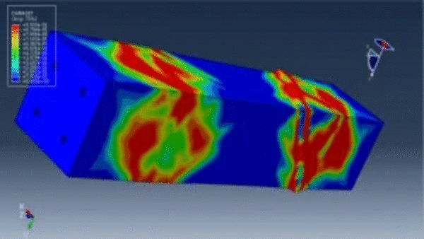 Dynamic Compression Test Simulation of a Concrete Column Reinforced with CFRP Bars in Abaqus