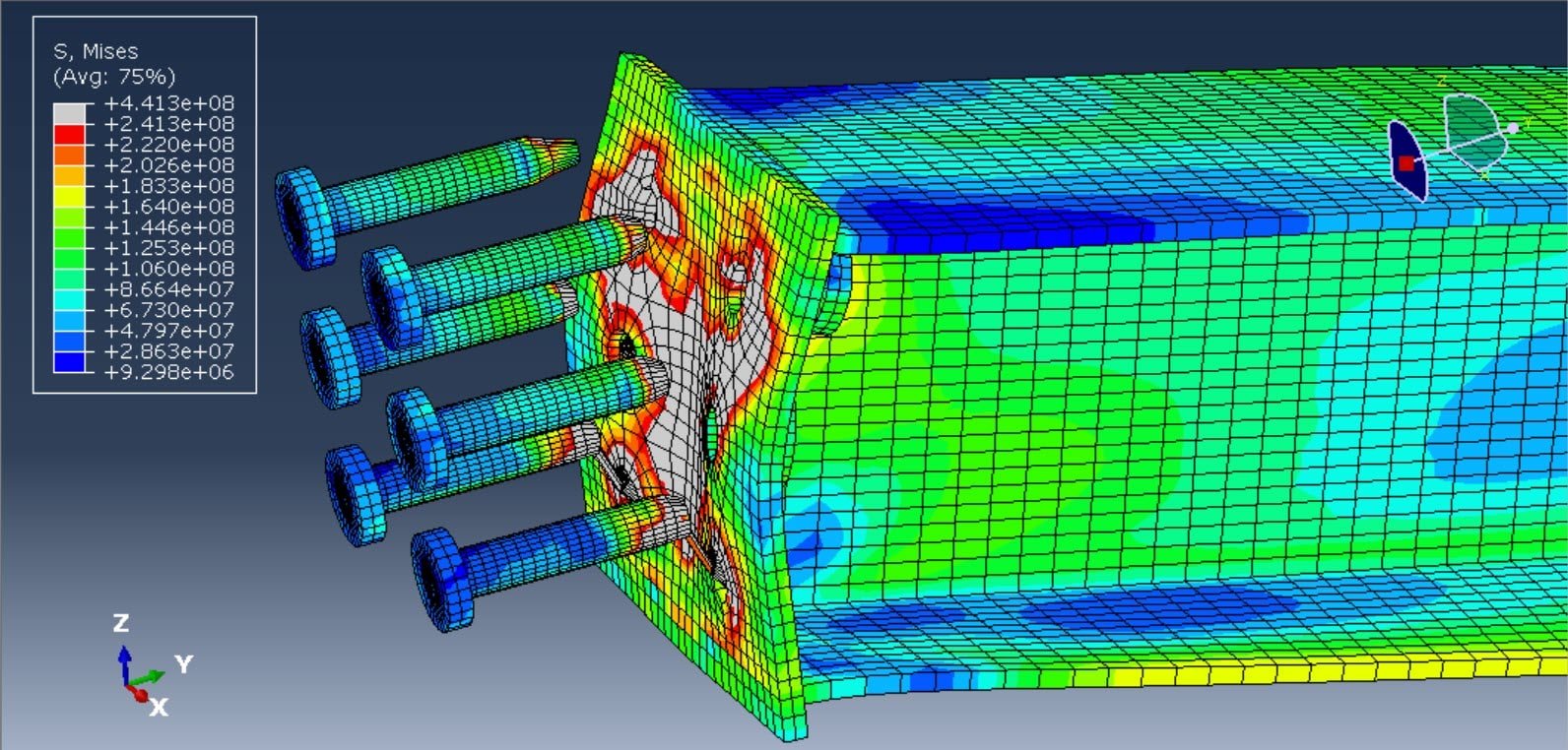 Dynamic failure and analysis of steel beam-to-CFST column connection with bolts