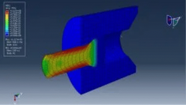 Simulation of the Three-Dimensional Cold Extrusion Process of an Aluminum Rod in Abaqus