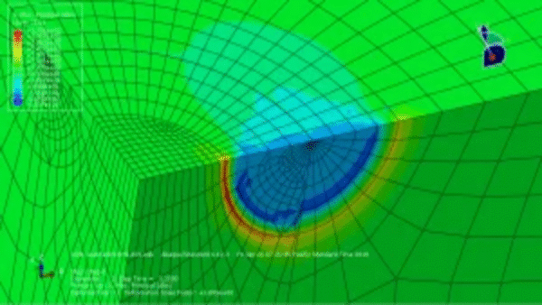 Simulation of an Elliptical Crack in a Pressure Vessel Under Variable Pressure Using a Subroutine