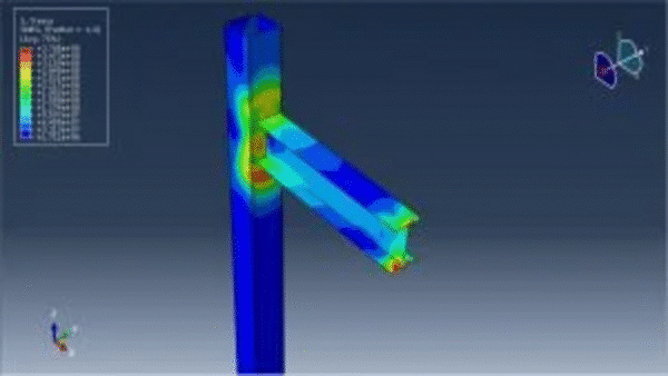 Simulation of Cyclic Loading over Steel Beam-Column Structure Reinforced with CFRP in Abaqus