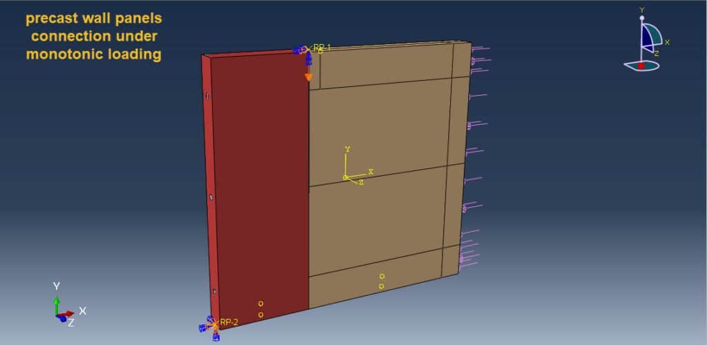 Finite element modeling of pull-out test of precast wall panels connection in Abaqus