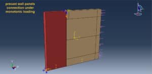 Finite element modeling of pull-out test of precast wall panels connection in Abaqus