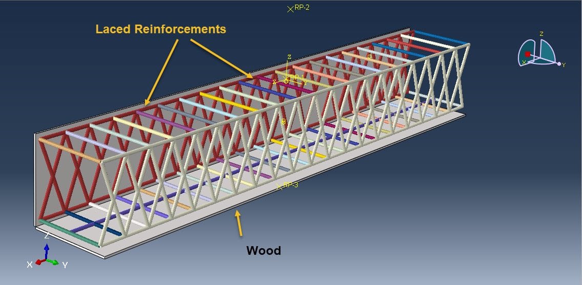 air blast load over a laced reinforced concrete