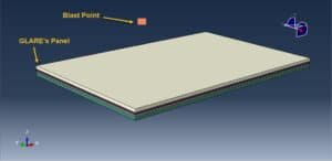 Composite panel under pressure