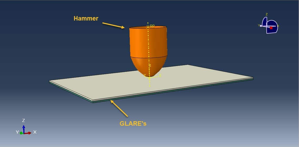 simulation on high-low velocity impact response of GLARE