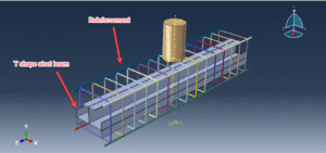 Low and High velocity impact analysis of a T-shaped steel reinforced concrete column