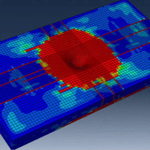 Simulation of Low-Energy Impact on a Concrete Slab with Pre tensioned GFRP Reinforcement in Abaqus