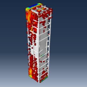 RC column with X-shaped steel core RC column blast analysis