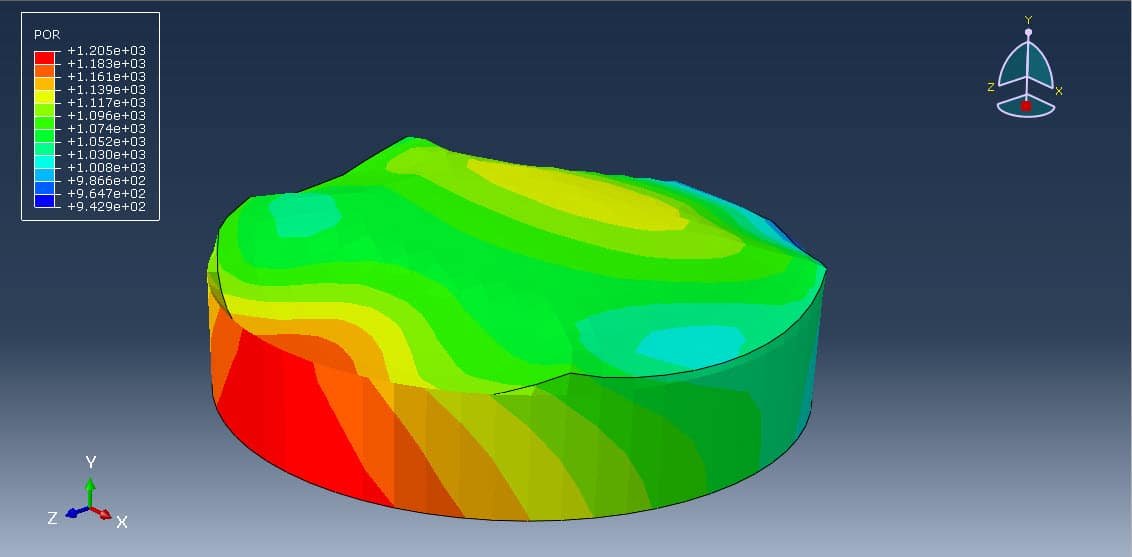 cylindrical tank under seismic loading with Acoustic method