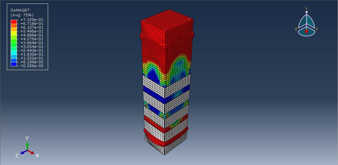 RC column in Abaqus