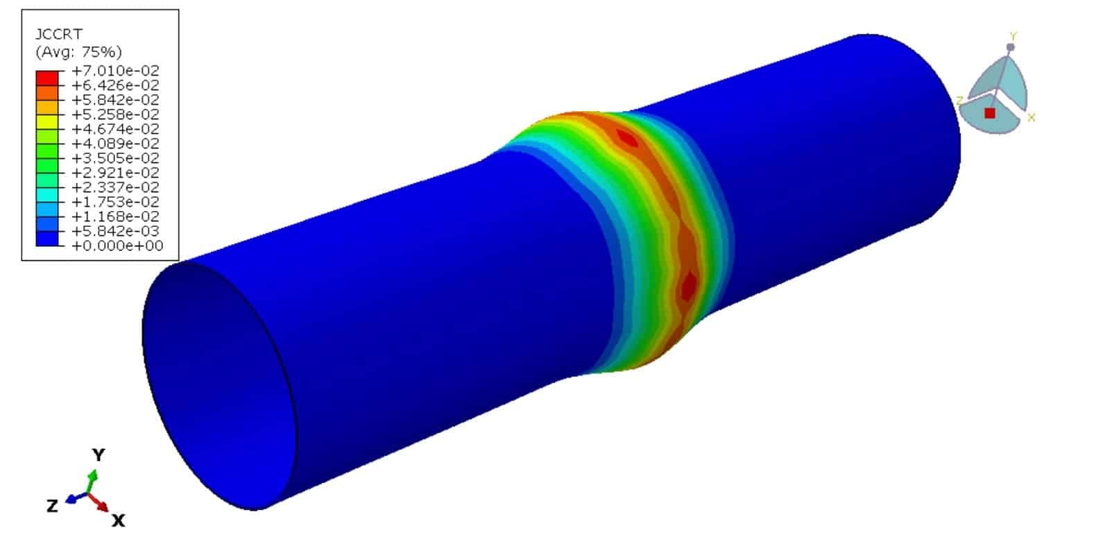 Steel Pipe under blast load