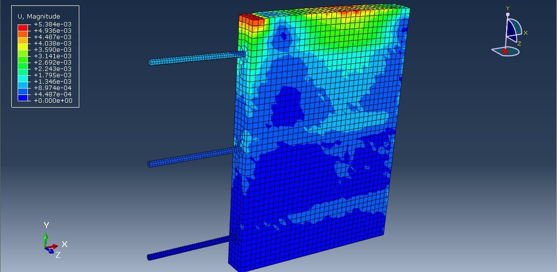 Finite element modeling of pull-out test
