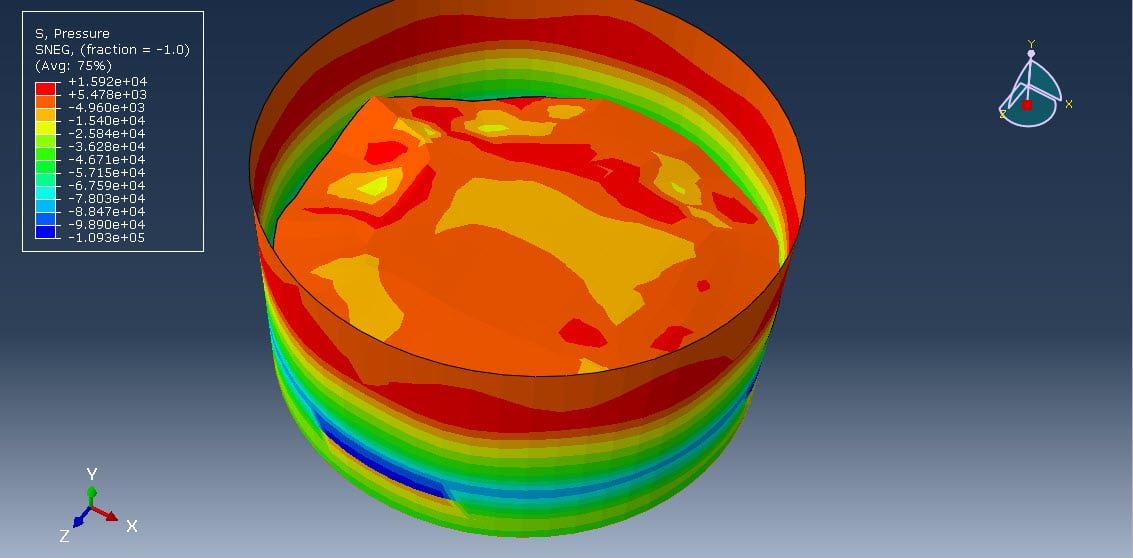 cylindrical tank under seismic loading