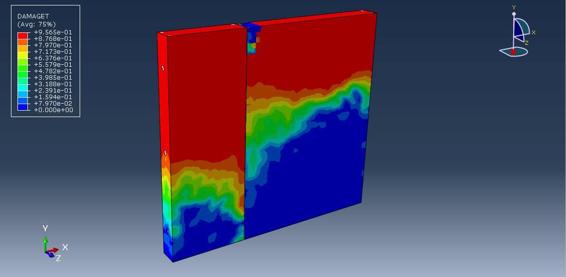 precast wall panels connection in Abaqus