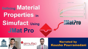 Simufact material definition interface showing plastic curve and thermal properties for welding simulation
