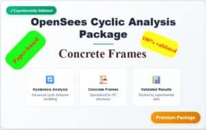OpenSees cyclic Analysis codes for Reinforced Concrete Frames