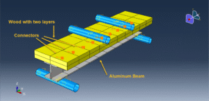 Bending test analysis of an aluminium-timber composite beam