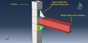 Steel beam-column joint under cyclic load