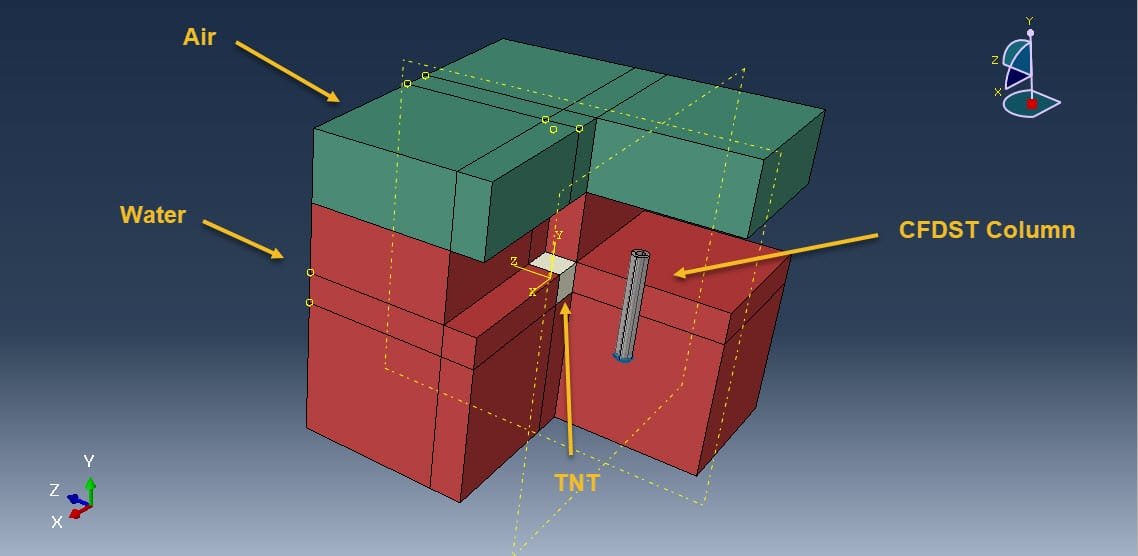 Numerical investigation of concrete-filled double skin steel tubular structure subjected to underwater explosion
